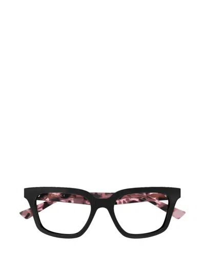 Gucci Square-frame Logo-plaque Glasses In Pattern
