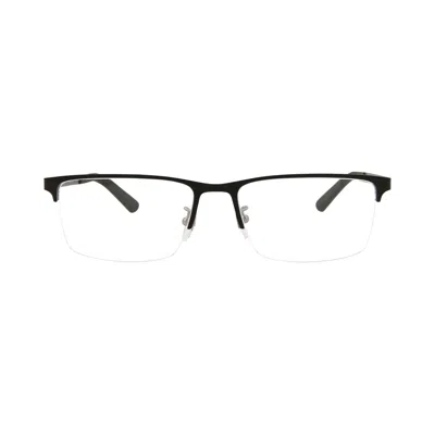 Pre-owned Gucci Square-frame Metal Optical Frames 'black/transparent' | Men's Size Onesize