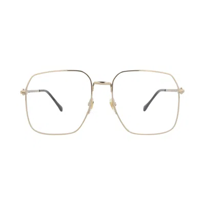 Pre-owned Gucci Square-frame Metal Optical Frames 'gold/transparent' | Men's Size Onesize