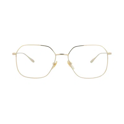 Pre-owned Gucci Square-frame Metal Optical Frames 'gold/transparent' | Women's Size Onesize