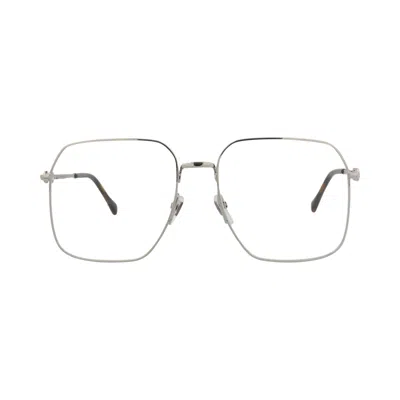 Pre-owned Gucci Square-frame Metal Optical Frames 'silver/transparent' | Men's Size Onesize