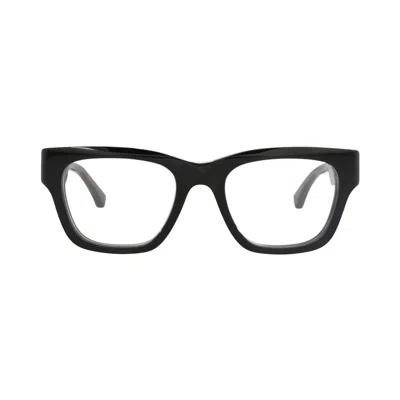 Pre-owned Gucci Square-frame Recycled Acetate Optical Frames 'black/havana/transparent' | Men's Size Onesize