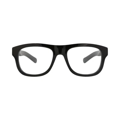 Pre-owned Gucci Square-frame Recycled Acetate Optical Frames 'black/transparent' | Men's Size Onesize
