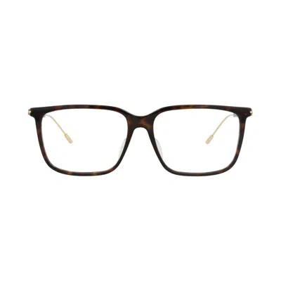 Pre-owned Gucci Square-frame Recycled Acetate Optical Frames 'havana/gold/transparent' | Brown | Men's Size On