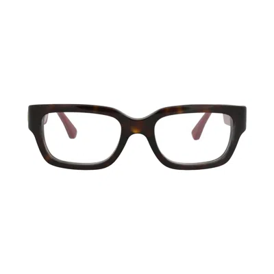 Pre-owned Gucci Square-frame Recycled Acetate Optical Frames 'havana/red/transparent' | Brown | Women's Size O