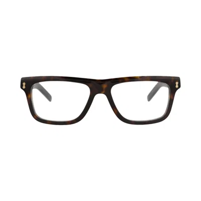 Pre-owned Gucci Square-frame Recycled Acetate Optical Frames 'havana/transparent' | Brown | Men's Size Onesize