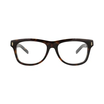 Pre-owned Gucci Square-frame Recycled Acetate Optical Frames 'havana/transparent' | Brown | Men's Size Onesize
