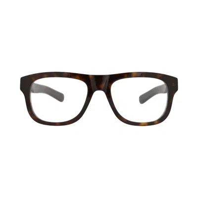 Pre-owned Gucci Square-frame Recycled Acetate Optical Frames 'havana/transparent' | Brown | Men's Size Onesize