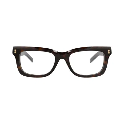Pre-owned Gucci Square-frame Recycled Acetate Optical Frames 'havana/transparent' | Brown | Women's Size Onesi
