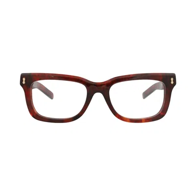 Pre-owned Gucci Square-frame Recycled Acetate Optical Frames 'havana/transparent' | Brown | Women's Size Onesi