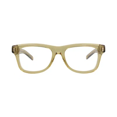 Pre-owned Gucci Square-frame Recycled Acetate Optical Frames 'yellow/transparent' | Men's Size Onesize