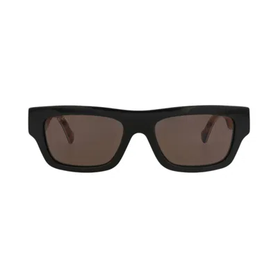 Pre-owned Gucci Square-frame Recycled Acetate Sunglasses 'black/brown' | Men's Size Onesize