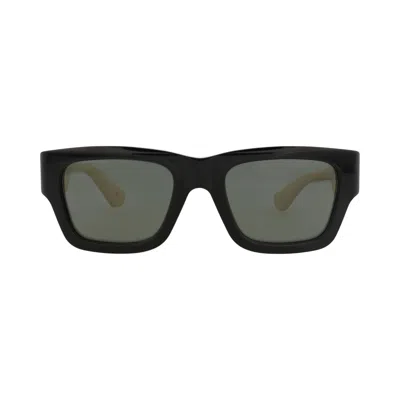 Pre-owned Gucci Square-frame Recycled Acetate Sunglasses 'black/ivory/grey' | Men's Size Onesize