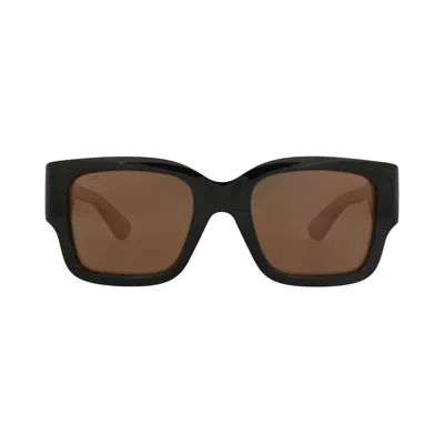 Pre-owned Gucci Square-frame Recycled Acetate Sunglasses 'black/pink/brown' | Women's Size Onesize