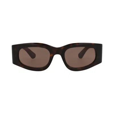 Pre-owned Gucci Square-frame Recycled Acetate Sunglasses 'havana/red/brown' | Women's Size Onesize