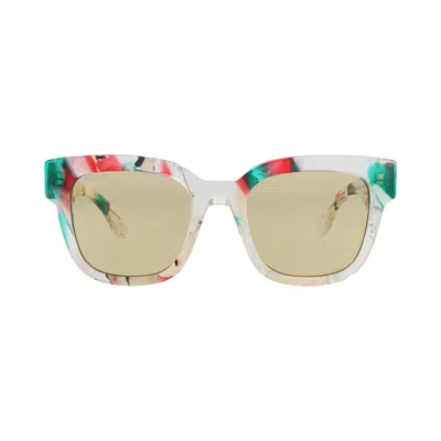 Pre-owned Gucci Square-frame Recycled Acetate Sunglasses 'multicolor/brown' | Multi-color | Women's Size Onesi