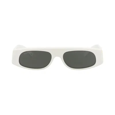 Pre-owned Gucci Square-frame Recycled Acetate Sunglasses 'white/grey' | Women's Size Onesize