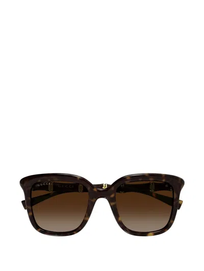 Gucci Square-frame Sunglasses In Brown