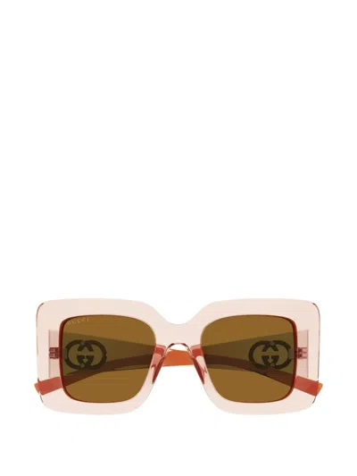 Gucci Square-frame Sunglasses In Pink