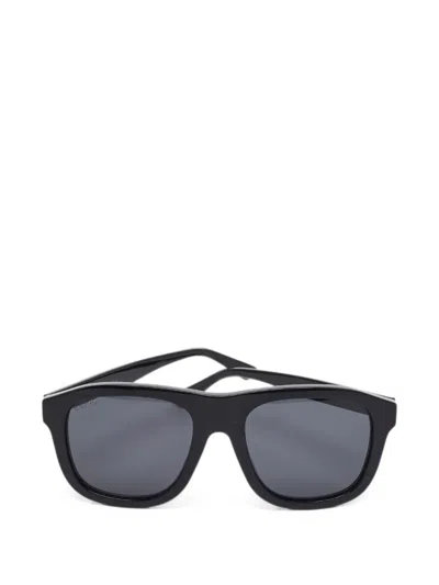 Pre-owned Gucci Square-frame Sunglasses In Black