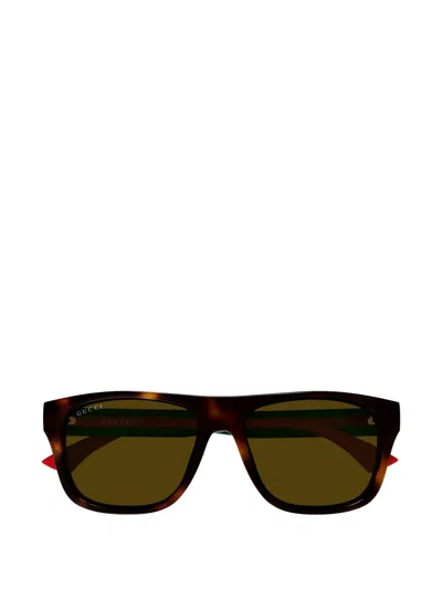 Gucci Square-frame Sunglasses In Brown