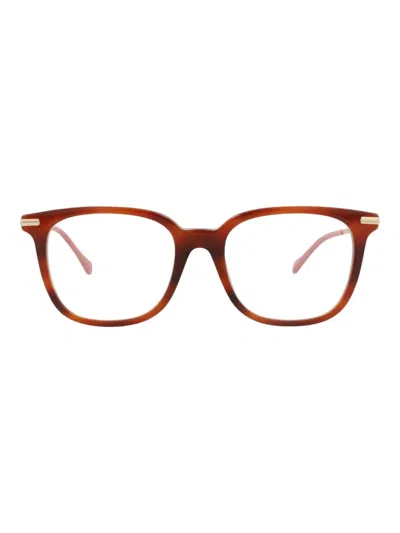 Gucci Square/rectangle Women's Optical Eyeglasses In Red