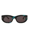 Gucci Eyewear Rectangular Frame Sunglasses In Black