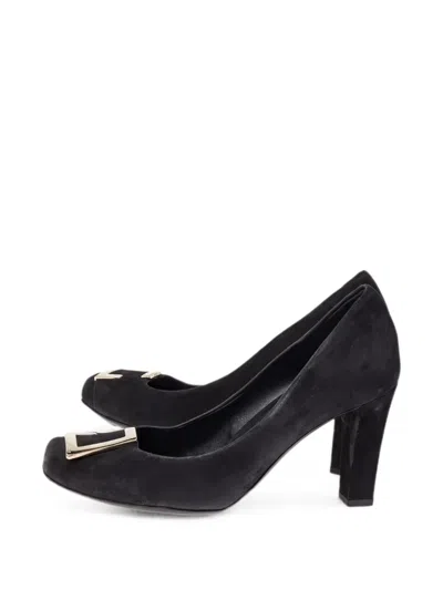 Pre-owned Gucci Square-toe Pumps In Black