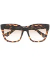 Gucci Sonnenbrille Mit Eckigem Gestell In Brown