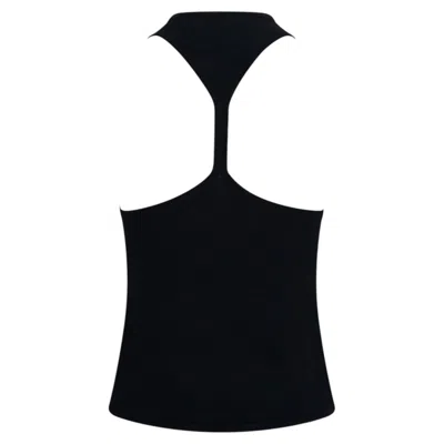 Pre-owned Gucci S/s 1998  By Tom Ford Black Stretch Knit Racerback Tank Top (m)