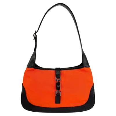 Pre-owned Gucci S/s 1999  By Tom Ford Runway Neon Orange Small Jackie Shoulder Bag