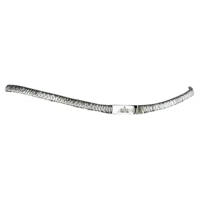 Pre-owned Gucci S/s 1999  By Tom Ford Runway Silver Elasticized Leather Logo Thin Belt N/a