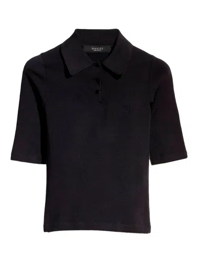 Gucci S/s Polo Neck In Black