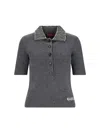 Gucci Embellished Collar Short Sleeve Ribbed Knitwear