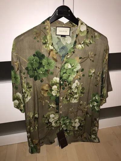 Pre-owned Gucci Ss16 Blooms Button Up Shirt