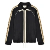 Gucci Ss20 Side Sleeve Logo Striped Oversized Knitted Jacket For Men Black
