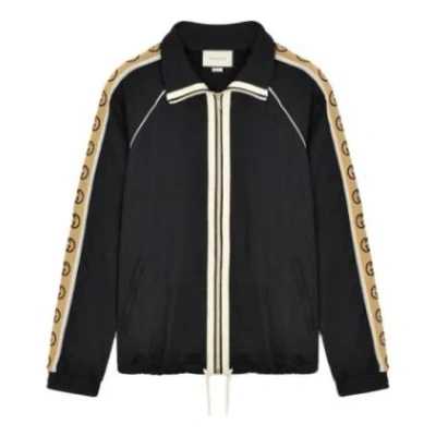 Gucci Ss20 Side Sleeve Logo Striped Oversized Knitted Jacket For Men Black