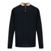 Gucci Ss20 Side Sleeve Logo Striped Ribbon Long Sleeve Polo Shirt For Men Black