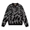 Gucci Ss24 Wavy Gg Sweater 'black Ivory'