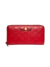 GUCCI SSIMA GG LEATHER WALLET RED