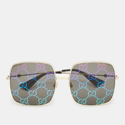 Pre-owned Gucci Ssima Gg414s Square Sunglasses In Multicolor