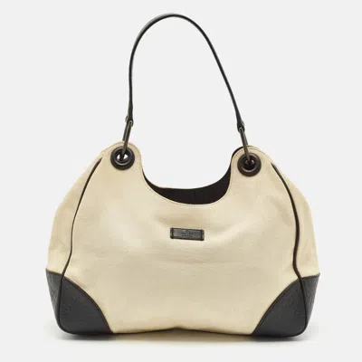 Pre-owned Gucci Ssima Leather Colbert Shoulder Bag In Black