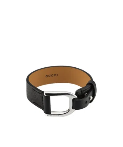 Gucci Staffa Bracelet In Black