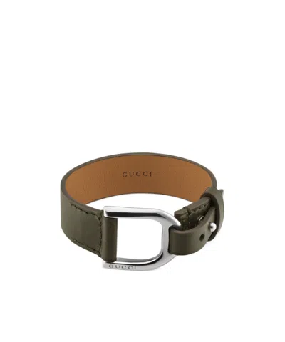 Gucci Staffa Bracelet In Green