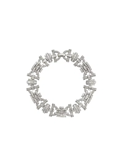 Gucci Staffa Crystal Bracelet In Metallic