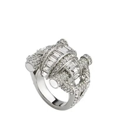 Gucci Staffa Crystal Ring In Metallic