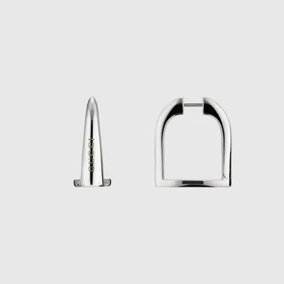 GUCCI GUCCI STAFFA HOOP EARRINGS