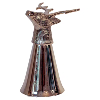 Pre-owned Gucci Stag Elk Silver Stirrup Cup Goblet Hunting Equestrian Barware Decor 1970s