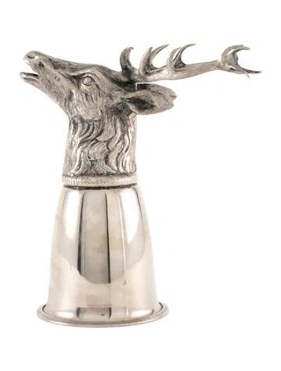 Pre-owned Gucci Stag Stirrup Cup In Metallic