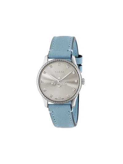 Gucci Stainless Steel G-timeless Watch In Silver